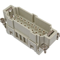 Male Insert - E Series Crimp Connection - 16 Poles - 600V/16A