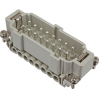 Male Insert - E Series Screw Terminal Connection - 16 Poles - 600V/16A
