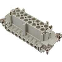 Female Insert - E Series Screw Terminal Connection - 16 Poles - 600V/16A