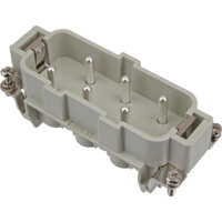 Male Insert - S Series Screw Terminal Connection - 6 Poles - 600V/35A