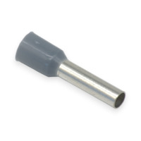 20 AWG Insulated Single Ferrule - 8mm - Grey - 500pc/pk