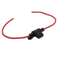 Fuse Holder, Inline-Style, w/Attached Cover (For 2 to 30A Mini Blade Fuses)
