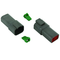 4-Way Receptacle; DT-Series Housing+Wedgelock Set (#DT04-4P + W4P)