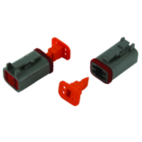 4-Way Plug; DT-Series Housing+Wedgelock Set (#DT06-4S + W4S)
