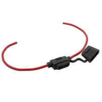 Fuse Holder, Inline-Style w/Attached Cover (For 1 to 30A Standard Blade Fuses)