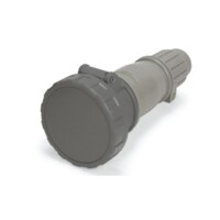 Pin and Sleeve Connector - 20A, 277V, 4H, 2-Pole 3-Wire Grounding, Watertight (IP67), Grey