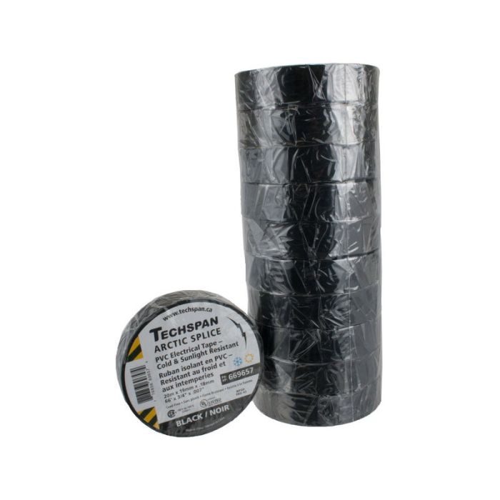Cold Weather Electrical Tape, Black - 100 x 20m (66') Rolls