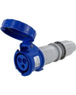 IP67 CONNECTOR 20A  250VAC  2P 3W  WATERTIGHT