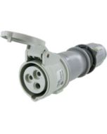 IP44 CONNECTOR 20A  277VAC  2P 3W  SPLASHPROOF
