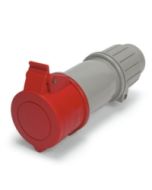 IP44 CONNECTOR 20A  480VAC  2P 3W  SPLASHPROOF