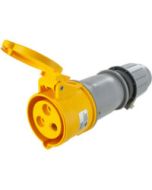 IP44 CONNECTOR 30A  125VAC  2P 3W  SPLASHPROOF