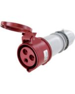 IP44 CONNECTOR 30A  480VAC  2P 3W  SPLASHPROOF