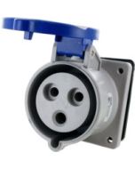 IP44 RECEPTACLE 30A  250VAC  2P 3W  SPLASHPROOF