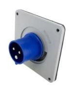 IP44 INLET 20A  250VAC  2P 3W  SPLASHPROOF