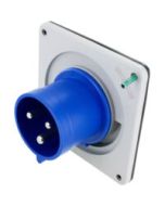 IP44 INLET 30A  250VAC  2P 3W  SPLASHPROOF