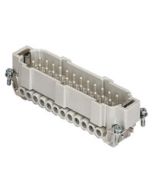 MALE INSERT - 24P+Ground 16A MAX - 600V SCREW TERMINAL WITH WIRE PROTECTION