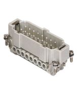 MALE INSERT - 16P 17-32+Ground  16A MAX - 600V  SCREW TERMINAL W/ WIRE PROTECTION
