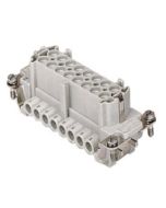 FEMALE INSERT - 16P 17-32+Ground 16A MAX - 600V SCREW TERMINAL W/ WIRE PROTECTION