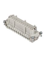 FEMALE INSERT - 24P 25-48+Ground 16A MAX - 600V SCREW TERMINAL W/ WIRE PROTECTION
