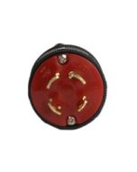 TWISTING MALE PLUG, 30A 480VAC 3PH, 3P4W, RED NYLON