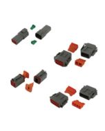 4-Way Receptacle; DTM-Series Housing+Wedgelock Set (#DTM04-4P + WM-4P)