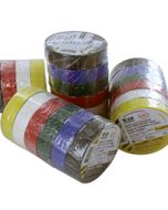 TAPE PVC ELEC BLACK/BLUE/GREEN/RED/WHITE/YELLOW 6PK