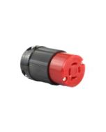 Twisting Female Connector - 20A, 3 Phase Wye 480V, 2-Pole 3-Wire Grounding, Red Nylon