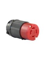 TWISTING FEMALE CONNECTOR, 30A 480VAC 3PH, 3P4W, RED NYLON