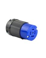 TWISTING FEMALE CONNECTOR, 20A 120/208VAC 3PH Y, 4P5W, BLUE NYLON