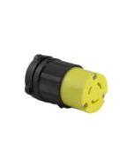 TWISTING FEMALE CONNECTOR, 20A 125VAC 1PH, 2P3W, YELLOW POLYCARBONATE