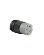TWISTING FEMALE CONNECTOR, 20A 277VAC 1PH, 2P3W, GREY NYLON