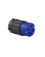 TWISTING FEMALE CONNECTOR, 30A 120/208VAC 3PH Y, 4P5W, BLUE NYLON