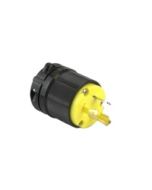 TWISTING MALE PLUG, 20A 125VAC 1PH, 2P3W, YELLOW POLYCARBONATE