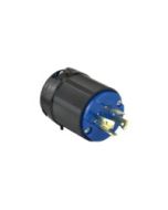 TWISTING MALE PLUG, 20A 250VAC 3PH, 3P4W, BLUE POLYCARBONATE