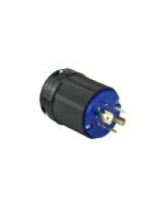 TWISTING MALE PLUG, 20A 120/208VAC 3PH Y, 4P5W, BLUE NYLON