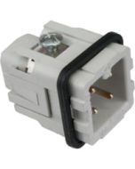 MALE INSERT - SCREW TERMINAL 3P+Ground 10A MAX - 250V WHITE