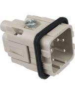 MALE INSERT - 4P+Ground 10A MAX - 250V WHITE