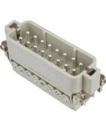 MALE INSERT - SCREW TERMINAL 16P+Ground 10A MAX - 600V