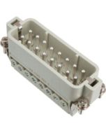 MALE INSERT - SCREW TERMINAL 16P+Ground 10A MAX - 600V