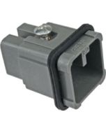 MALE INSERT - 7P+Ground 10A - MAX 250V GRAY & BLACK