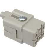FEMALE INSERT- FOR CRIMP TERMINALS  5P+Ground  16A  600V MAX