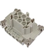 FEMALE INSERT - 6P+Ground 16A MAX - 600V SCREW TERMINAL WITH WIRE PROTECTION
