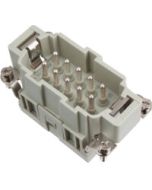 MALE INSERT - 10P+Ground 16A MAX - 600V CAGE CLAMP