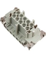 FEMALE INSERT - 10P+Ground  16A MAX - 600V  SCREW TERMINAL WITH WIRE PROTECTION