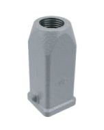 HOOD - 3 or 4P+Ground 10A MAX - 250V TWO PEGS TOP ENTRY METAL TYPE GRAY CABLE GLAND NPT 3/8