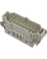 MALE INSERT - 16P+Ground 16A MAX - 600V CAGE CLAMP