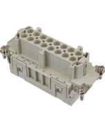 FEMALE INSERT - 16P+Ground 16A MAX - 600V CAGE CLAMP