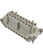FEMALE INSERT - 16P+Ground 16A MAX - 600V SCREW TERMINAL WITH WIRE PROTECTION