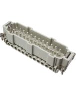 MALE INSERT - 24P 25-48+Ground 16A MAX - 600V SCREW TERMINAL W/ WIRE PROTECTION