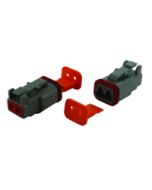 2-Way Plug; DT-Series Housing+Wedgelock Set (#DT06-2S + W2S)